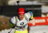 Rok Trsan of Slovenia during Men sprint race of IBU Biathlon World Cup in Hochfilzen, Austria. Men sprint race of IBU Biathlon World cup was held on Friday, 12th of December 2014 in Hochfilzen, Austria.
