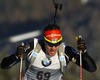 Olli Hiidensalo of Finland during Men sprint race of IBU Biathlon World Cup in Hochfilzen, Austria. Men sprint race of IBU Biathlon World cup was held on Friday, 12th of December 2014 in Hochfilzen, Austria.
