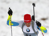 Rok Trsan of Slovenia during Men sprint race of IBU Biathlon World Cup in Hochfilzen, Austria. Men sprint race of IBU Biathlon World cup was held on Friday, 12th of December 2014 in Hochfilzen, Austria.
