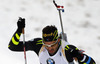 Simon Fourcade of France during Men sprint race of IBU Biathlon World Cup in Hochfilzen, Austria. Men sprint race of IBU Biathlon World cup was held on Friday, 12th of December 2014 in Hochfilzen, Austria.
