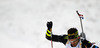 Simon Fourcade of France during Men sprint race of IBU Biathlon World Cup in Hochfilzen, Austria. Men sprint race of IBU Biathlon World cup was held on Friday, 12th of December 2014 in Hochfilzen, Austria.
