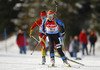 Sanna Markkanen of Finland skiing during Women relay race of IBU Biathlon World Cup in Hochfilzen, Austria. Women relay race of IBU Biathlon World cup was held on Saturday, 13th of December 2014 in Hochfilzen, Austria.
