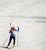 Sanna Markkanen of Finland skiing during Women relay race of IBU Biathlon World Cup in Hochfilzen, Austria. Women relay race of IBU Biathlon World cup was held on Saturday, 13th of December 2014 in Hochfilzen, Austria.
