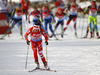 Dorothea Wierer of Italy skiing during Women relay race of IBU Biathlon World Cup in Hochfilzen, Austria. Women relay race of IBU Biathlon World cup was held on Saturday, 13th of December 2014 in Hochfilzen, Austria.
