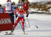 Elise Ringen of Norway skiing during Women relay race of IBU Biathlon World Cup in Hochfilzen, Austria. Women relay race of IBU Biathlon World cup was held on Saturday, 13th of December 2014 in Hochfilzen, Austria.
