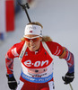 Elise Ringen of Norway skiing during Women relay race of IBU Biathlon World Cup in Hochfilzen, Austria. Women relay race of IBU Biathlon World cup was held on Saturday, 13th of December 2014 in Hochfilzen, Austria.
