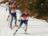 Juliya Dzhyma of Ukraine skiing during Women relay race of IBU Biathlon World Cup in Hochfilzen, Austria. Women relay race of IBU Biathlon World cup was held on Saturday, 13th of December 2014 in Hochfilzen, Austria.
