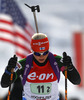 Mari Laukkanen of Finland skiing during Women relay race of IBU Biathlon World Cup in Hochfilzen, Austria. Women relay race of IBU Biathlon World cup was held on Saturday, 13th of December 2014 in Hochfilzen, Austria.
