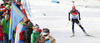 Mari Laukkanen of Finland skiing during Women relay race of IBU Biathlon World Cup in Hochfilzen, Austria. Women relay race of IBU Biathlon World cup was held on Saturday, 13th of December 2014 in Hochfilzen, Austria.
