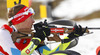 Urska Poje of Slovenia skiing during Women relay race of IBU Biathlon World Cup in Hochfilzen, Austria. Women relay race of IBU Biathlon World cup was held on Saturday, 13th of December 2014 in Hochfilzen, Austria.
