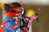 Veronika Vitkova of Czech shooting during Women relay race of IBU Biathlon World Cup in Hochfilzen, Austria. Women relay race of IBU Biathlon World cup was held on Saturday, 13th of December 2014 in Hochfilzen, Austria.
