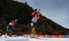 Franziska Hildebrand of Germany skiing during Women relay race of IBU Biathlon World Cup in Hochfilzen, Austria. Women relay race of IBU Biathlon World cup was held on Saturday, 13th of December 2014 in Hochfilzen, Austria.
