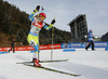 Anja Erzen of Slovenia skiing during Women relay race of IBU Biathlon World Cup in Hochfilzen, Austria. Women relay race of IBU Biathlon World cup was held on Saturday, 13th of December 2014 in Hochfilzen, Austria.
