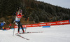 Elisa Gasparin of Switzerland skiing during Women relay race of IBU Biathlon World Cup in Hochfilzen, Austria. Women relay race of IBU Biathlon World cup was held on Saturday, 13th of December 2014 in Hochfilzen, Austria.
