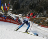 Olga Podchufarova of Russia skiing during Women relay race of IBU Biathlon World Cup in Hochfilzen, Austria. Women relay race of IBU Biathlon World cup was held on Saturday, 13th of December 2014 in Hochfilzen, Austria.
