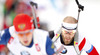 Daniel Mesotitsch of Austria skiing during Men relay race of IBU Biathlon World Cup in Hochfilzen, Austria. Men relay race of IBU Biathlon World cup was held on Saturday, 13th of December 2014 in Hochfilzen, Austria.
