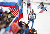 Timofey Lapshin of Russia skiing during Men relay race of IBU Biathlon World Cup in Hochfilzen, Austria. Men relay race of IBU Biathlon World cup was held on Saturday, 13th of December 2014 in Hochfilzen, Austria.
