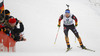 Andreas Birnbacher of Germany skiing during Men relay race of IBU Biathlon World Cup in Hochfilzen, Austria. Men relay race of IBU Biathlon World cup was held on Saturday, 13th of December 2014 in Hochfilzen, Austria.

