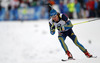 Ted Armgren of Sweden skiing during Men relay race of IBU Biathlon World Cup in Hochfilzen, Austria. Men relay race of IBU Biathlon World cup was held on Saturday, 13th of December 2014 in Hochfilzen, Austria.
