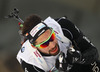 Benjamin Weger of Switzerland skiing during Men relay race of IBU Biathlon World Cup in Hochfilzen, Austria. Men relay race of IBU Biathlon World cup was held on Saturday, 13th of December 2014 in Hochfilzen, Austria.
