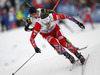 Emil Hegle Svendsen of Norway followed by Jean Guillaume Beatrix of France during Men relay race of IBU Biathlon World Cup in Hochfilzen, Austria. Men relay race of IBU Biathlon World cup was held on Saturday, 13th of December 2014 in Hochfilzen, Austria.
