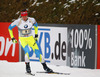 Lenart Oblak of Slovenia skiing during Men relay race of IBU Biathlon World Cup in Hochfilzen, Austria. Men relay race of IBU Biathlon World cup was held on Saturday, 13th of December 2014 in Hochfilzen, Austria.
