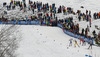 Biathletes skiing during Men relay race of IBU Biathlon World Cup in Hochfilzen, Austria. Men relay race of IBU Biathlon World cup was held on Saturday, 13th of December 2014 in Hochfilzen, Austria.
