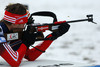 Anton Shipulin of Russia shooting during Men relay race of IBU Biathlon World Cup in Hochfilzen, Austria. Men relay race of IBU Biathlon World cup was held on Saturday, 13th of December 2014 in Hochfilzen, Austria.
