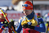 Kaisa Makarainen of Finland during warming up and zeroing before start of the Women pursuit race of IBU Biathlon World Cup in Hochfilzen, Austria. Women pursuit race of IBU Biathlon World cup was held on Sunday, 14th of December 2014 in Hochfilzen, Austria.
