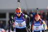 Mari Laukkanen of Finland skiing in the Women pursuit race of IBU Biathlon World Cup in Hochfilzen, Austria. Women pursuit race of IBU Biathlon World cup was held on Sunday, 14th of December 2014 in Hochfilzen, Austria.
