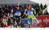 Andreja Mali of Slovenia skiing in the Women pursuit race of IBU Biathlon World Cup in Hochfilzen, Austria. Women pursuit race of IBU Biathlon World cup was held on Sunday, 14th of December 2014 in Hochfilzen, Austria.
