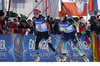 Mari Laukkanen of Finland skiing in the Women pursuit race of IBU Biathlon World Cup in Hochfilzen, Austria. Women pursuit race of IBU Biathlon World cup was held on Sunday, 14th of December 2014 in Hochfilzen, Austria.
