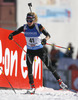 Elisa Gasparin of Switzerland skiing in the Women pursuit race of IBU Biathlon World Cup in Hochfilzen, Austria. Women pursuit race of IBU Biathlon World cup was held on Sunday, 14th of December 2014 in Hochfilzen, Austria.
