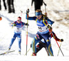 Mona Brorsson of Sweden skiing in the Women pursuit race of IBU Biathlon World Cup in Hochfilzen, Austria. Women pursuit race of IBU Biathlon World cup was held on Sunday, 14th of December 2014 in Hochfilzen, Austria.
