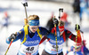 Mona Brorsson of Sweden skiing in the Women pursuit race of IBU Biathlon World Cup in Hochfilzen, Austria. Women pursuit race of IBU Biathlon World cup was held on Sunday, 14th of December 2014 in Hochfilzen, Austria.
