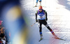 Mari Laukkanen of Finland skiing in the Women pursuit race of IBU Biathlon World Cup in Hochfilzen, Austria. Women pursuit race of IBU Biathlon World cup was held on Sunday, 14th of December 2014 in Hochfilzen, Austria.
