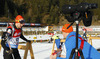 Olli Hiidensalo of Finland during warming up and zeroing before start of the Men pursuit race of IBU Biathlon World Cup in Hochfilzen, Austria. Men pursuit race of IBU Biathlon World cup was held on Sunday, 14th of December 2014 in Hochfilzen, Austria.
