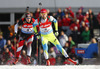 Jakov Fak of Slovenia skiing during the Men pursuit race of IBU Biathlon World Cup in Hochfilzen, Austria. Men pursuit race of IBU Biathlon World cup was held on Sunday, 14th of December 2014 in Hochfilzen, Austria.
