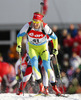 Klemen Bauer of Slovenia skiing during the Men pursuit race of IBU Biathlon World Cup in Hochfilzen, Austria. Men pursuit race of IBU Biathlon World cup was held on Sunday, 14th of December 2014 in Hochfilzen, Austria.
