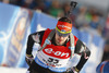 Olli Hiidensalo of Finland skiing during the Men pursuit race of IBU Biathlon World Cup in Hochfilzen, Austria. Men pursuit race of IBU Biathlon World cup was held on Sunday, 14th of December 2014 in Hochfilzen, Austria.
