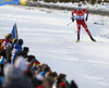 Johannes Thingnes Boe of Norway skiing during the Men pursuit race of IBU Biathlon World Cup in Hochfilzen, Austria. Men pursuit race of IBU Biathlon World cup was held on Sunday, 14th of December 2014 in Hochfilzen, Austria.
