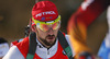 Jakov Fak of Slovenia skiing during the Men pursuit race of IBU Biathlon World Cup in Hochfilzen, Austria. Men pursuit race of IBU Biathlon World cup was held on Sunday, 14th of December 2014 in Hochfilzen, Austria.
