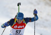 Tobias Arwidson of Sweden skiing during the Men pursuit race of IBU Biathlon World Cup in Hochfilzen, Austria. Men pursuit race of IBU Biathlon World cup was held on Sunday, 14th of December 2014 in Hochfilzen, Austria.
