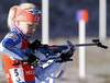 Kaisa Makarainen of Finland during zeroing before start of the Women sprint race of IBU Biathlon World Cup in Hochfilzen, Austria. Women sprint race of IBU Biathlon World cup was held on Friday, 11th of December 2015 in Hochfilzen, Austria.
