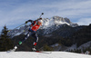 Dorothea Wierer of Italy skiing during the Women sprint race of IBU Biathlon World Cup in Hochfilzen, Austria. Women sprint race of IBU Biathlon World cup was held on Friday, 11th of December 2015 in Hochfilzen, Austria.
