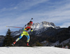 Teja Gregorin of Slovenia skiing during the Women sprint race of IBU Biathlon World Cup in Hochfilzen, Austria. Women sprint race of IBU Biathlon World cup was held on Friday, 11th of December 2015 in Hochfilzen, Austria.
