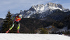 Iryna Kryuko of Belarus skiing during the Women sprint race of IBU Biathlon World Cup in Hochfilzen, Austria. Women sprint race of IBU Biathlon World cup was held on Friday, 11th of December 2015 in Hochfilzen, Austria.

