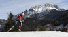 Ninth placed Karin Oberhofer of Italy skiing during the Women sprint race of IBU Biathlon World Cup in Hochfilzen, Austria. Women sprint race of IBU Biathlon World cup was held on Friday, 11th of December 2015 in Hochfilzen, Austria.
