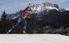 Veronika Vitkova of Czech skiing during the Women sprint race of IBU Biathlon World Cup in Hochfilzen, Austria. Women sprint race of IBU Biathlon World cup was held on Friday, 11th of December 2015 in Hochfilzen, Austria.
