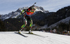 Nadzeya Pisareva of Belarus skiing during the Women sprint race of IBU Biathlon World Cup in Hochfilzen, Austria. Women sprint race of IBU Biathlon World cup was held on Friday, 11th of December 2015 in Hochfilzen, Austria.
